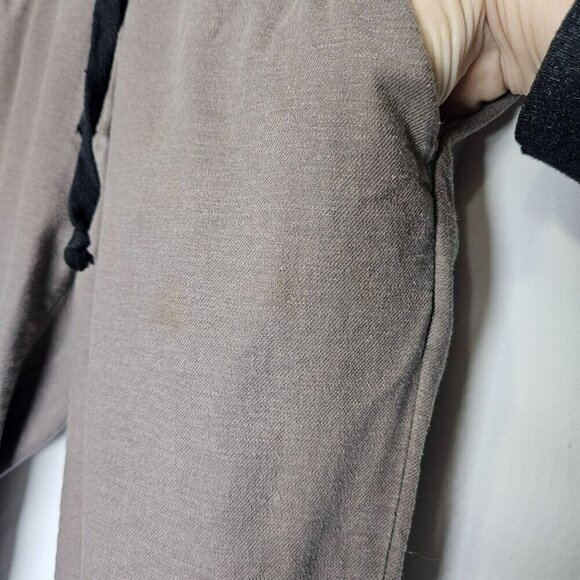 Hudson Addison Drawstring Jogger Pants Pull on Linen Viscose Blend Brown sz S - Picture 3 of 12